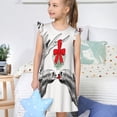 thumbnail image 4 of Balery Moose Kissing Under Mistletoe Camisón de princesa para niñas, pijama de algodón con mangas abullonadas, suave y bonito.-Medium, 4 of 6