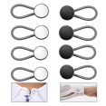 thumbnail image 1 of 8 Pieces Collar Extenders Elastic Metal Button Extender Neck For Shirt Dress Coat, White & Black, 1 of 5