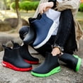 thumbnail image 2 of Botas de lluvia antideslizantes a juego de colores de moda para hombre, botas de lluvia bajas impermeables y resistentes al desgaste de tubo corto para cocina, 2 of 6