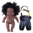 thumbnail image 2 of Muñecas africanas negras de 8 pulgadas, muñecas realistas para bebés, regalo de cumpleaños para niños., 2 of 8