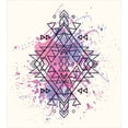 thumbnail image 2 of Ambesonne Ethnic Duvet Cover Sets, Motif Grunge Splashes, 2-Queen, Ivory Multicolor, 2 of 6