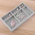thumbnail image 3 of Happy Date Stackable Jewelry Organizer Trays for Drawers, Jewelry Display Case Storage Container for Earring Necklace Rings Bracelet -Grey, 3 of 4