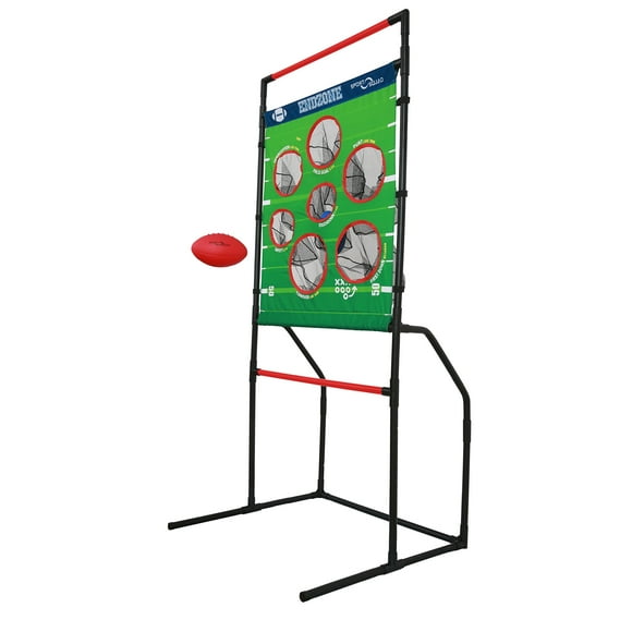Sport Squad Endzone Challenge 2-en-1 Football et Jeu de Lancer de Disques Volants - Jeu de Jardin et Pelouse pour Utilisation Intérieure et Extérieure - Pratiquez Vos Compétences de Lancer avec Cette Pédale