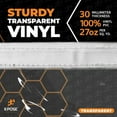 thumbnail image 4 of 8' x 8' Clear Vinyl Tarp - 30 Mil Super Heavy Duty Transparent Waterproof PVC Tarpaulin with Brass Grommets - for Patio Enclosure, Temporary Wall, Camping, Tent Cover, Canopy - by Xpose Safety, 4 of 8