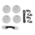 thumbnail image 1 of koolsoo D PVC Acier Inoxydable Multifonctionnel 2,5M Noir Rond Cordon Élastique Gris, 1 of 9