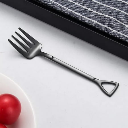 

TANGNADE Premium Stainless Steel Shovel Fork Easy to Clean Fine High Quality Elegance Dinner Mats Set of 6 Blue Black