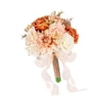 thumbnail image 3 of Ramo de novia para novia Flores falsas realistas Flores artificiales Novia sosteniendo Rosa champán, 3 of 9