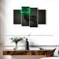 thumbnail image 3 of Elephant Stock Glowing Deer Wall Art - Horizontal Multi Panel Canvas - Living Room Wall Decor - Animal Multi Panel - Gray And Teal Decor By Octavian Mielu - 36" x 22", 3 of 8