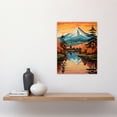 thumbnail image 2 of Mount Fuji Reflecting In Lake Kawaguchi Waters Oil Painting Autumn In Japan Sacred Volcano Mountain Unframed Wall Art Print Poster Home Decor Premium, 2 of 5