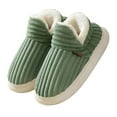 thumbnail image 4 of YLYL Women Men Winter House Slipper Booties Fur Lined Cozy Warm Soft Plush Slip on Indoor Outdoor Shoes, 4 of 5