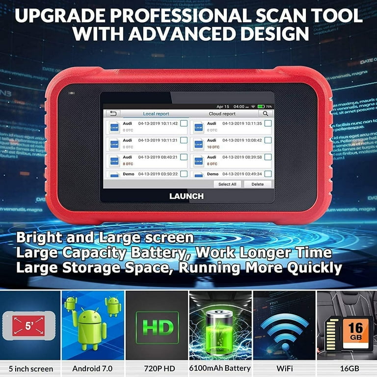 Launch X431 CRP129E 4 System OBD2 Scanner With 8 Reset Service