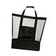 thumbnail image 4 of Bolsa de playa de malla con compartimento refrigerador, ideal para refrigerios, camping y verano. Negro, 4 of 7