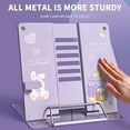 thumbnail image 6 of Lksixu Desktop Reading Book Stand, Metal Foldable Hands Free Book Holder with Expandable Page Clips, Adjustable Multi-Angle Reading Book Rack Portable Sturdy Desk Book Rest Tablet Phone Holder, 6 of 9