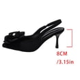 thumbnail image 5 of KEGIRLOM Women's Fashionable And Versatile Solid Color Floral Embellished Closed-Toe Shoes Plus Size Spring/Summer Trendy And Comfortable High Heels Shoes Black 5.5, 5 of 9