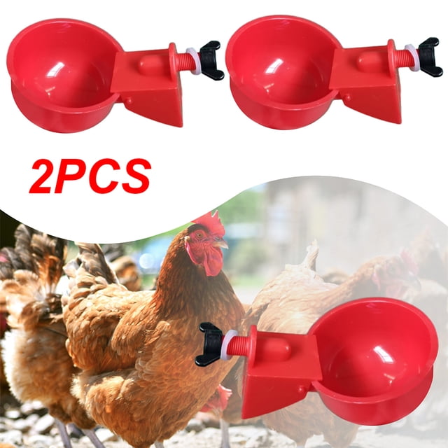 (6 Piezas) (rojo Integrado) Bebedero Automático para Corral Máquina Automática para Pollo para Pollo Bebedero para Pollo