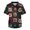 Wine, variant on WTOBBY Men's Short Sleeve V-Neck Print Top with Chest Pocket, Christmas Theme Design for Caregivers, Work and Casual Comfort Wear,Dark Green L