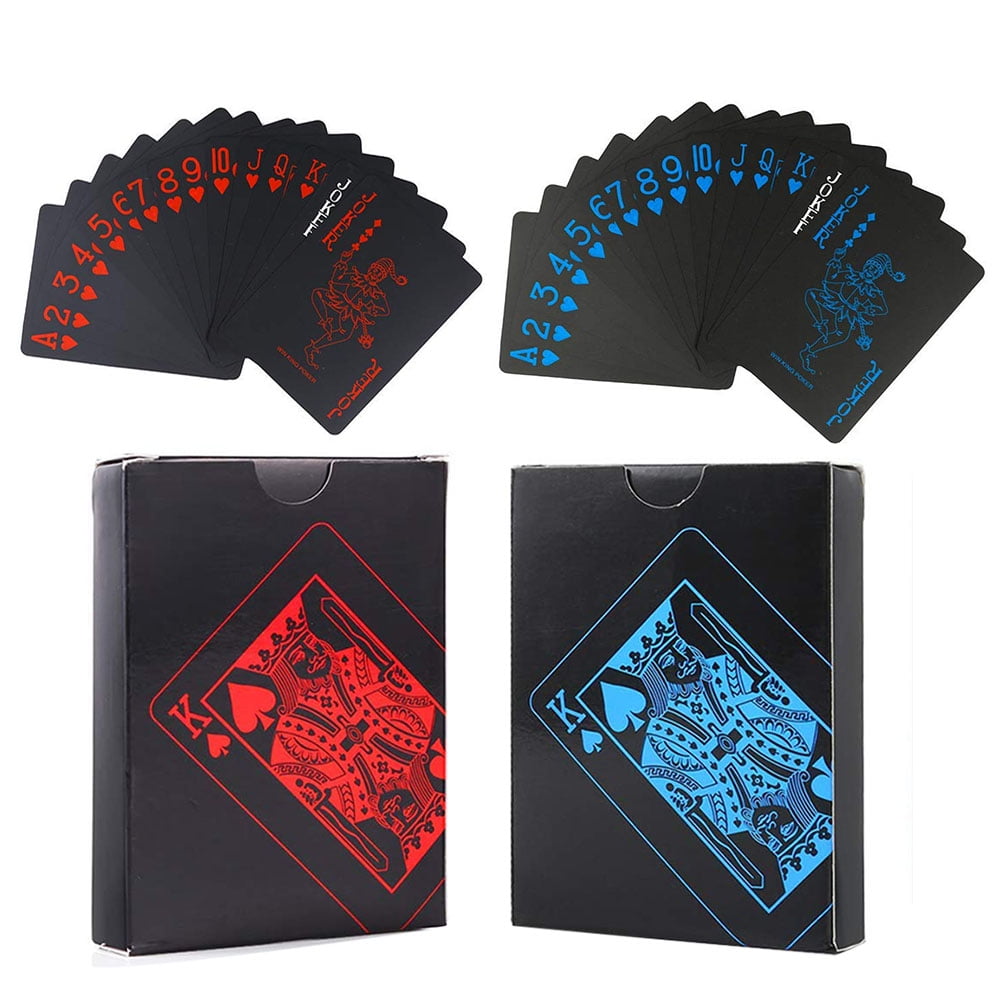 2Packs/108pcs Waterproof PVC Poker Playing Cards Magic Tricks Tool 