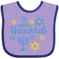 thumbnail image 3 of Inktastic Happy Hannukkah with Star and Menorah Boys or Girls Baby Bib, 3 of 4