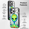 thumbnail image 6 of Case for iPhone 13 Pro, [10ft 4X Military-Grade Drop Protection] Durable & Shockproof Phone Case Cover Design for iPhone 13 Pro - Alien Piece - Clear Black, 6 of 6
