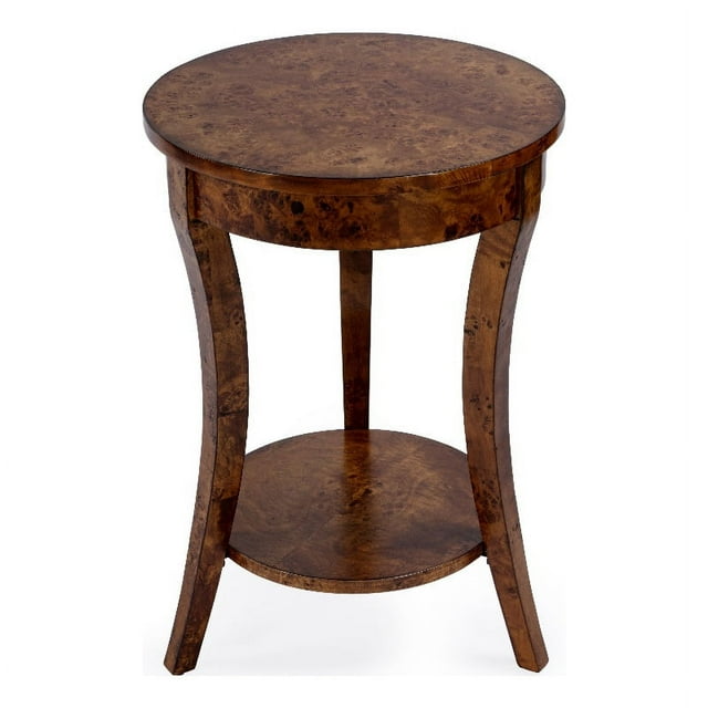 Butler Specialty Company Holdin Round Burl Wood 18"W Side Table - Light Brown