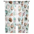 thumbnail image 3 of Summer Ocean Shells Tulle Curtains for Living Room Bedroom Modern Chiffon Sheer Voile Kitchen Window Curtain, 3 of 7