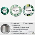 thumbnail image 4 of Designart "Art Deco In Green Cubic Lines" Abstract Geometric Round Mirror Set Of 3 - Modern Green Round Bathroom Wall Mirror Set, 4 of 5
