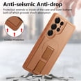 thumbnail image 6 of For Samsung Galaxy S25 Ultra 5G 6.9" Case With Belt Clip Holster And Kickstand MagSafe Magnetic Phone Cases,Brown,For Galaxy S25 Ultra 5G, 6 of 8