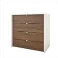thumbnail image 5 of Nexera Identi-T 4 Piece Bedroom Set, White & Walnut, 5 of 9