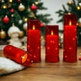 thumbnail image 2 of Flameless LED Candles with Timer 5 Pc Flickering Flameless Candles for Romantic Ambiance and Home Decoration Stable Acrylic Shell,with Embedded Star String，Battery Operated Candles, 2 of 7