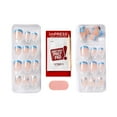 thumbnail image 5 of IMPRESS Modern French Tip Press On Nails, No Glue Needed, Blue Tips, Short Square, 30 Count, 5 of 10