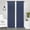 Navy, variant on 63" Rod Pocket Panel with Attached Valance All-In-One Neutral Texture Home Curtains for Elegance, Navy