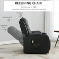 thumbnail image 4 of HOMCOM Electric Power Lift Chair, PU Leather Recliner Sofa with Footrest, Remote Control and Cup Holders, Black, 4 of 10