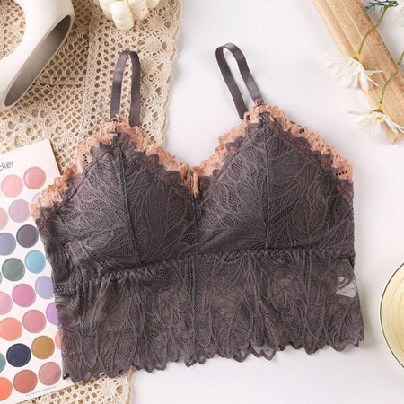 

Ladies Lace Wrap Breast Tube Top With Pad Coaster Inside Bottom Underwear Sling Sports Vest Yoga