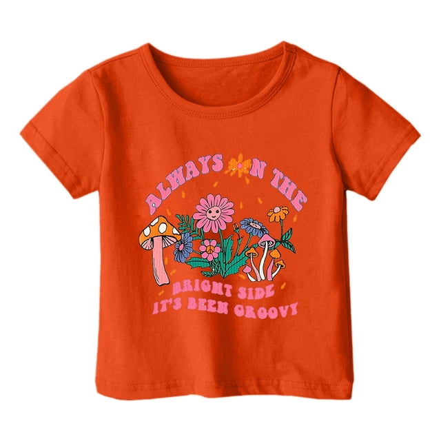 TZEWGL T-Shirts pour Infnat Imprimé Graphique Col Rond Manches Courtes Amples Vêtements pour Infants Taille 1-2T