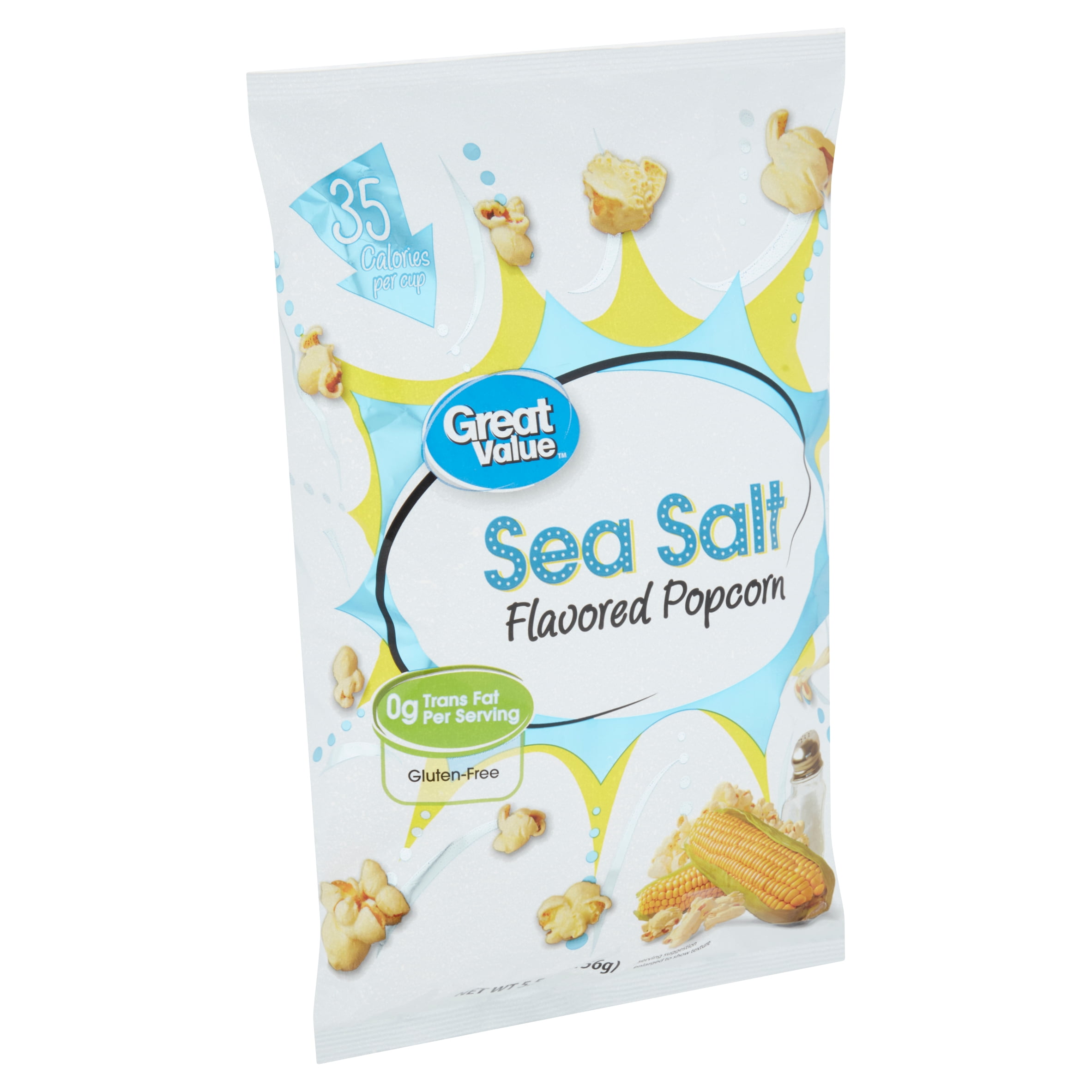 Great Value Sea Salt Flavored Popcorn, 5.5 Oz.