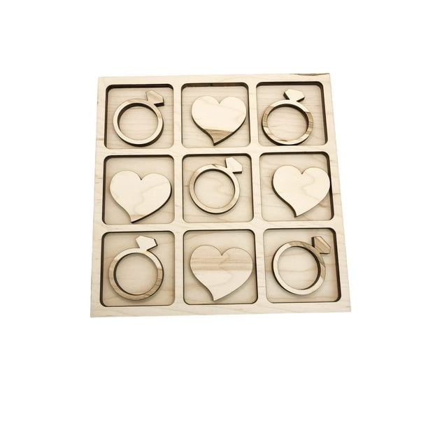 Juego de mesa Tic Tac Toe AVTRBoutique, tema de boda para niños, bricolaje