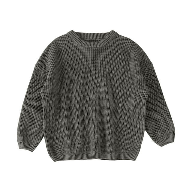 MEZZALL Chandail Tricoté pour Nouveau-Né Fille Garçon, Col Rond, Manches Longues, Chandail, Automne Hiver, Tricot, Mignon, Tenue Quotidienne, Vert, 3-6 Mois