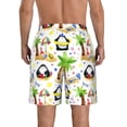 thumbnail image 3 of Kdxio Penguins On The Beach Pattern Mens Casual Shorts - Drawstring Summer Beach Sports Shorts for Men, 3 of 5