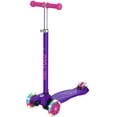 thumbnail image 1 of RideVOLO K01 Trottinette à Propulsion Adaptée aux 3-8 Ans, Roues en PU Clignotantes, 3 Hauteurs Réglables, Roulements de Roues ABEC-7, Plateau Extra-Grand de 5,1 Pouces, Charge Max 110 Lb (Violet), 1 of 9
