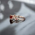 thumbnail image 5 of KANISHKAGEMS&JEWELS 7MM / 2Ct Hexagon Cut Garnet Engagement Ring Twig Leaf Bridal Wedding Jewelry January Birthstone Gift Ring, 5 of 5