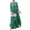 Green, variant on Joernso Women's Casual Two Piece Chiffon Set Plus Size Mother of Bride Dressy Suit Crew Neck Top Wide Leg Pant Flowy Wedding Guest Outfit