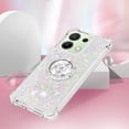 thumbnail image 5 of Funda para Xiaomi Redmi Note 13 4G con Brillo Líquido Flotante, Purpurina, Parachoques y Anillo Giratorio Soporte, 5 of 5