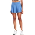 thumbnail image 6 of Cadmus Women's 2-in-1 High Waisted Pleated Skort with Pockets- Flowy A-Line Tennis Golf Skirt with Built-in Shorts,Blue,L, 6 of 7