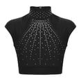 thumbnail image 3 of Xnihocha T-shirt Athlétique à Sequins Col Roulé Ballet Danse pour Filles, Noir 6, 3 of 7