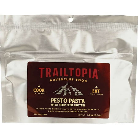 Trailtopia Pesto Pasta with Hemp Seed Protein (Best Way To Store Pasta)