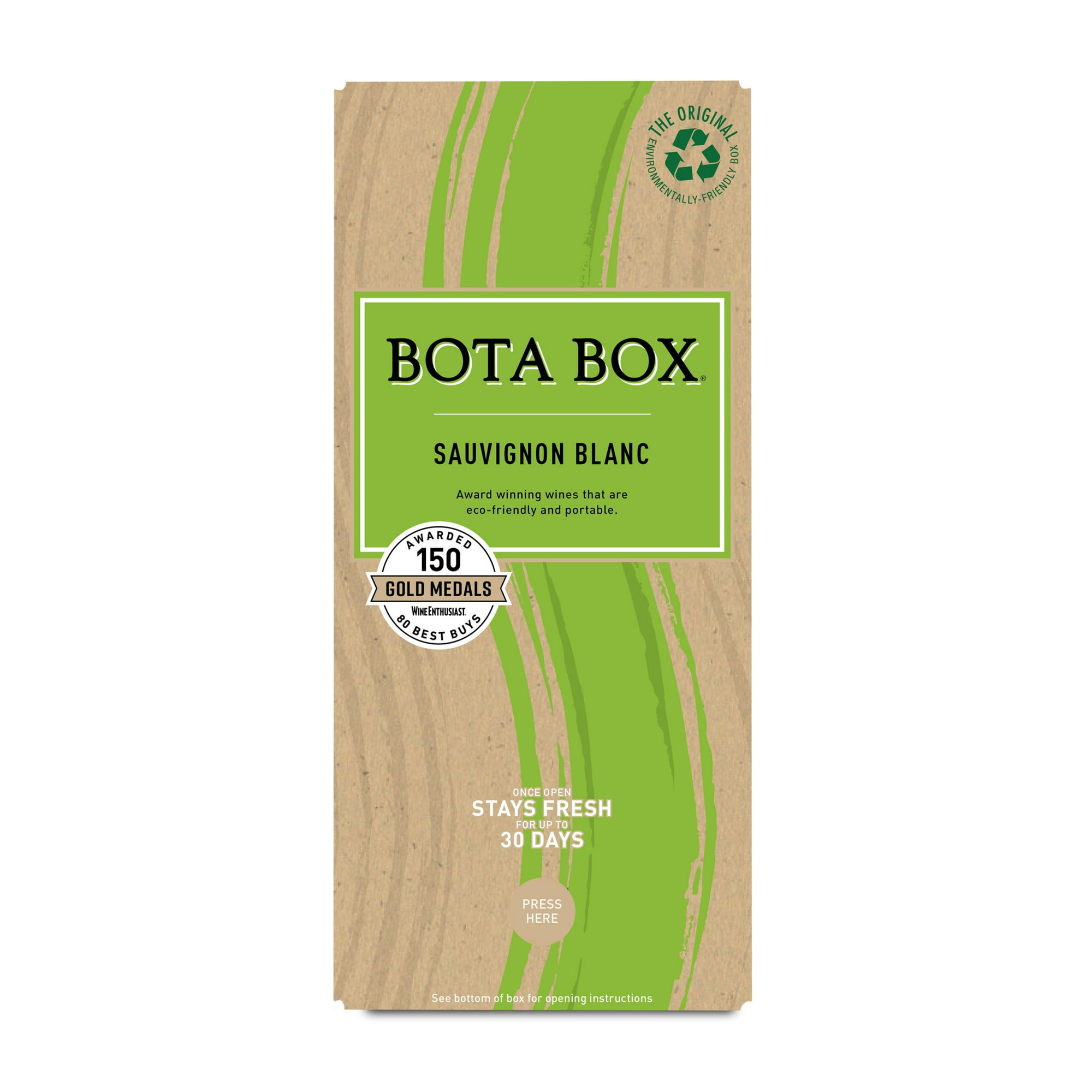 Bota Box Sauvignon Blanc White Wine, 3L (Equals 4 x 750mL Glass Bottles), 12.5% ABV
