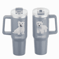 thumbnail image 3 of SERENGETI Westie 40 Oz Stainless Steel Tumbler with Handle and Straw for Pet Lovers, 3 of 7