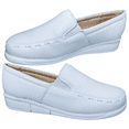 thumbnail image 4 of Zapatos de Enfermería Para Mujer Blancos De Piel Ideal para Guarderias, Clinico, Enfermera y Hoteles, 4 of 6