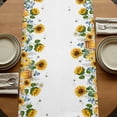 thumbnail image 5 of Table Runners 70 Inches Long Dress Scarves, Eucalyptus Leaves Farmhouse Coffee/Dining/Kitchen Table Decor, Holiday Table Runner, Sunflowers Spring Watercolor Country Floral Bee 13x70 Inch, 5 of 9