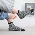 thumbnail image 6 of Mens Ankle Socks Womens Grey Camouflage Print Quarter Breathable Casual Socks, 6 of 7